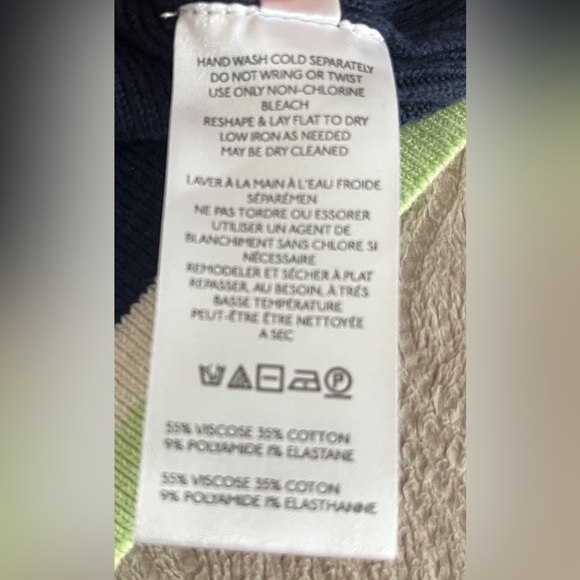 🆕 Free People Blair sweater dress in dark blue with mint and ecru size small - Picture 11 of 13